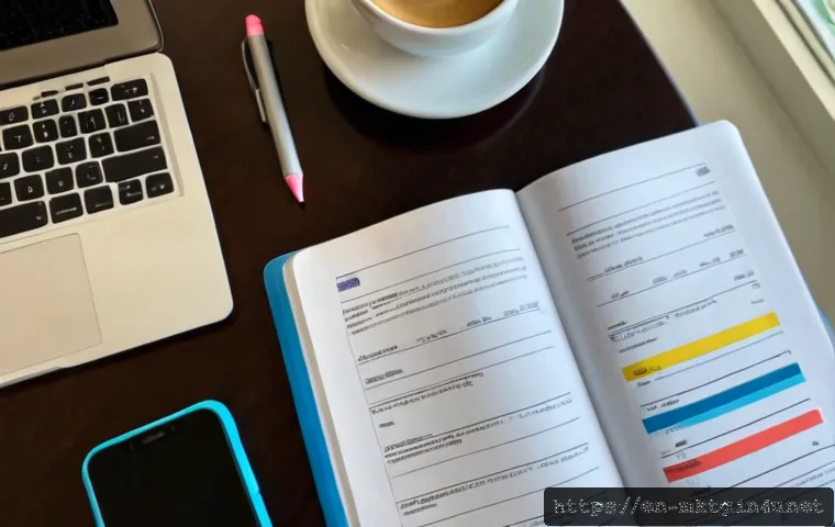 마케팅관리사 공부에 도움 되는 참고서 - Photorealistic overhead study desk for a professional marketing certification exam, neatly arranged ...